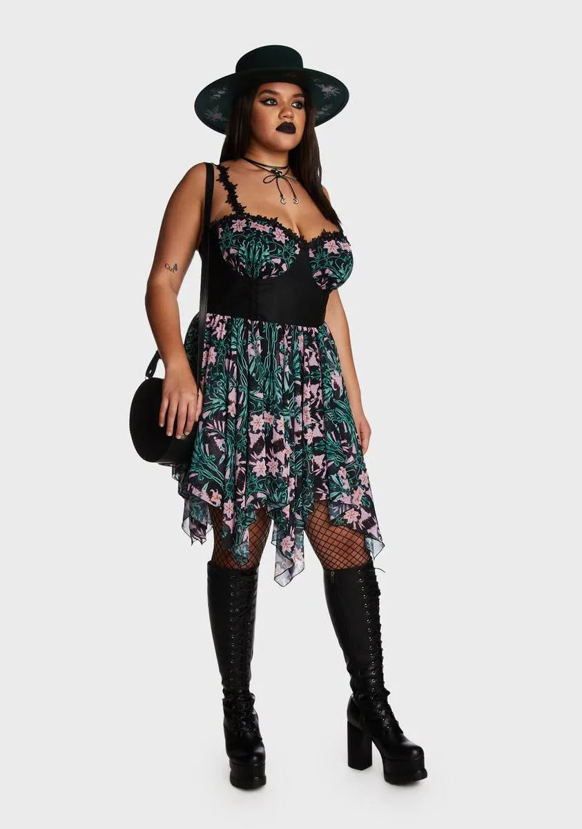 Plus Floral Oath Mini Dress sold by Dolls Kill product image thumbnail 5