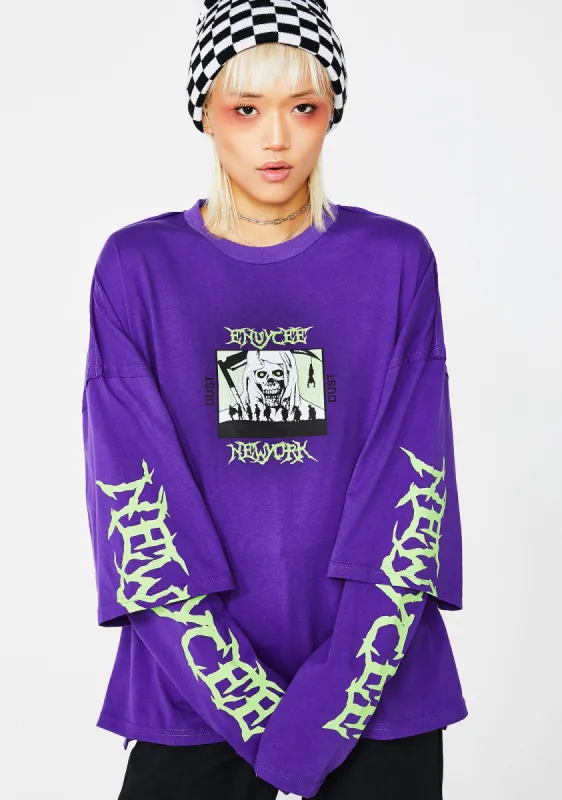Dust Reaper Layered Sleeve Tee sold by Dolls Kill