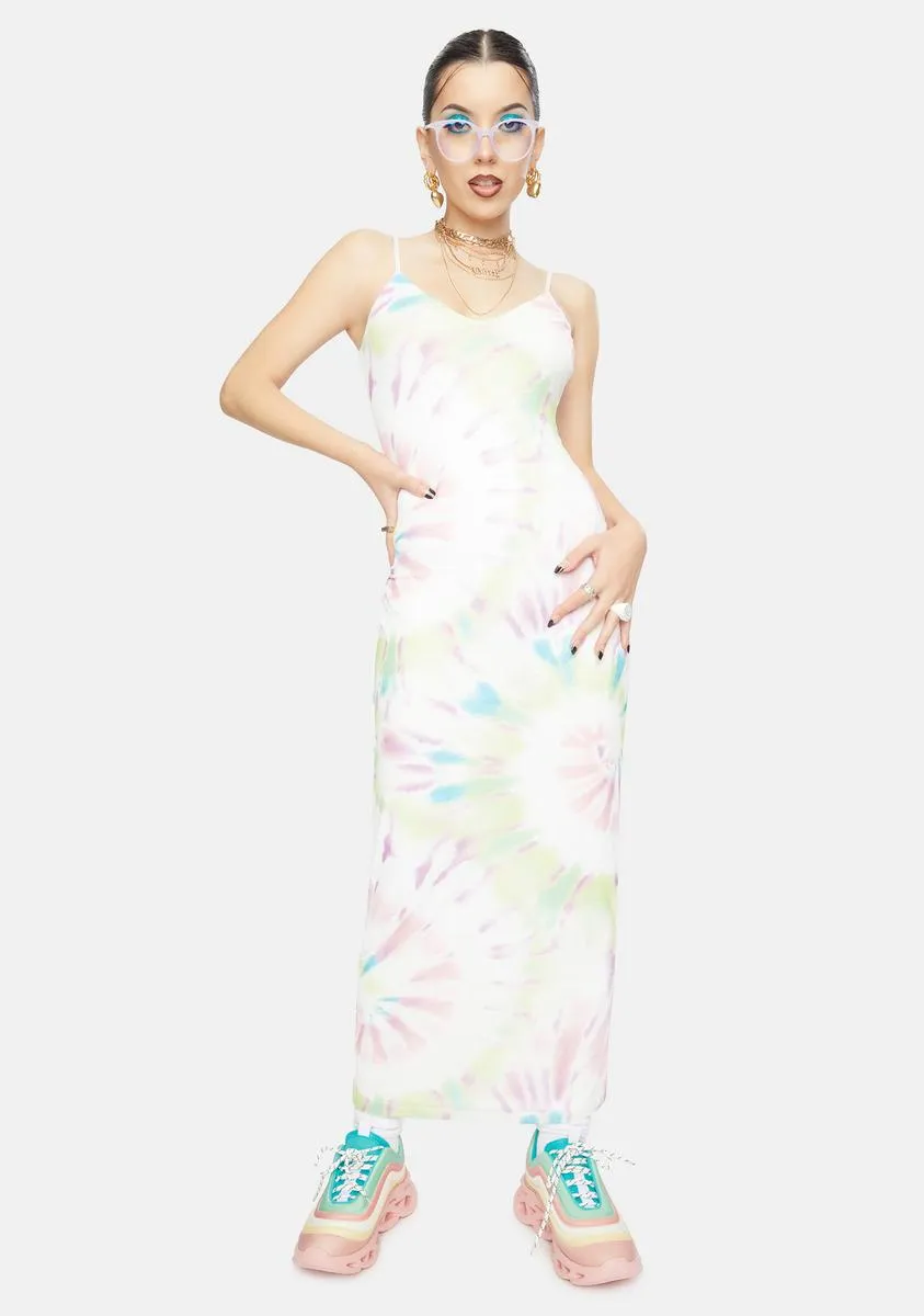 Blank Spiral Amina Tie Dye Maxi Dress sold by Dolls Kill