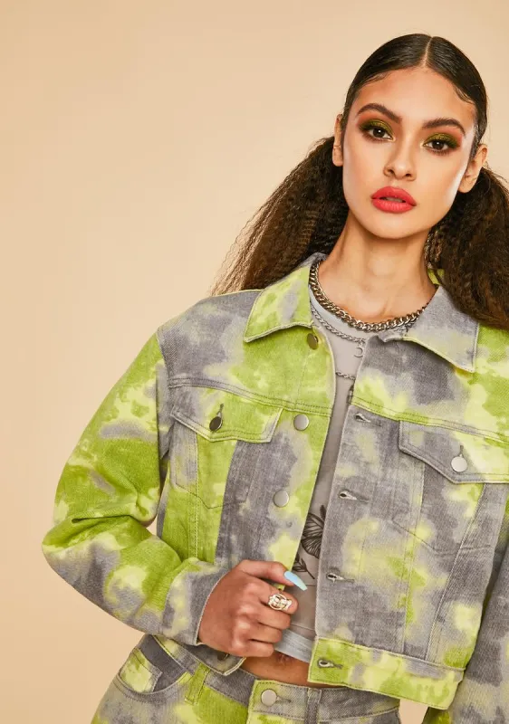 Eyes Of Envy Denim Jacket sold by Dolls Kill