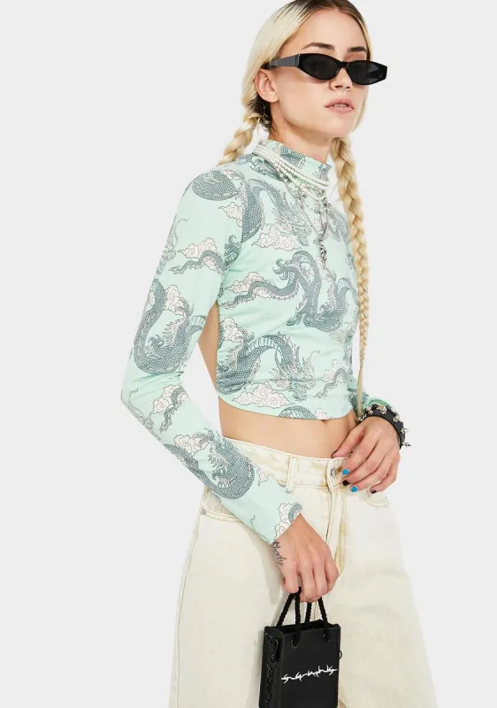 Dragon Quelia Crop Top sold by Dolls Kill