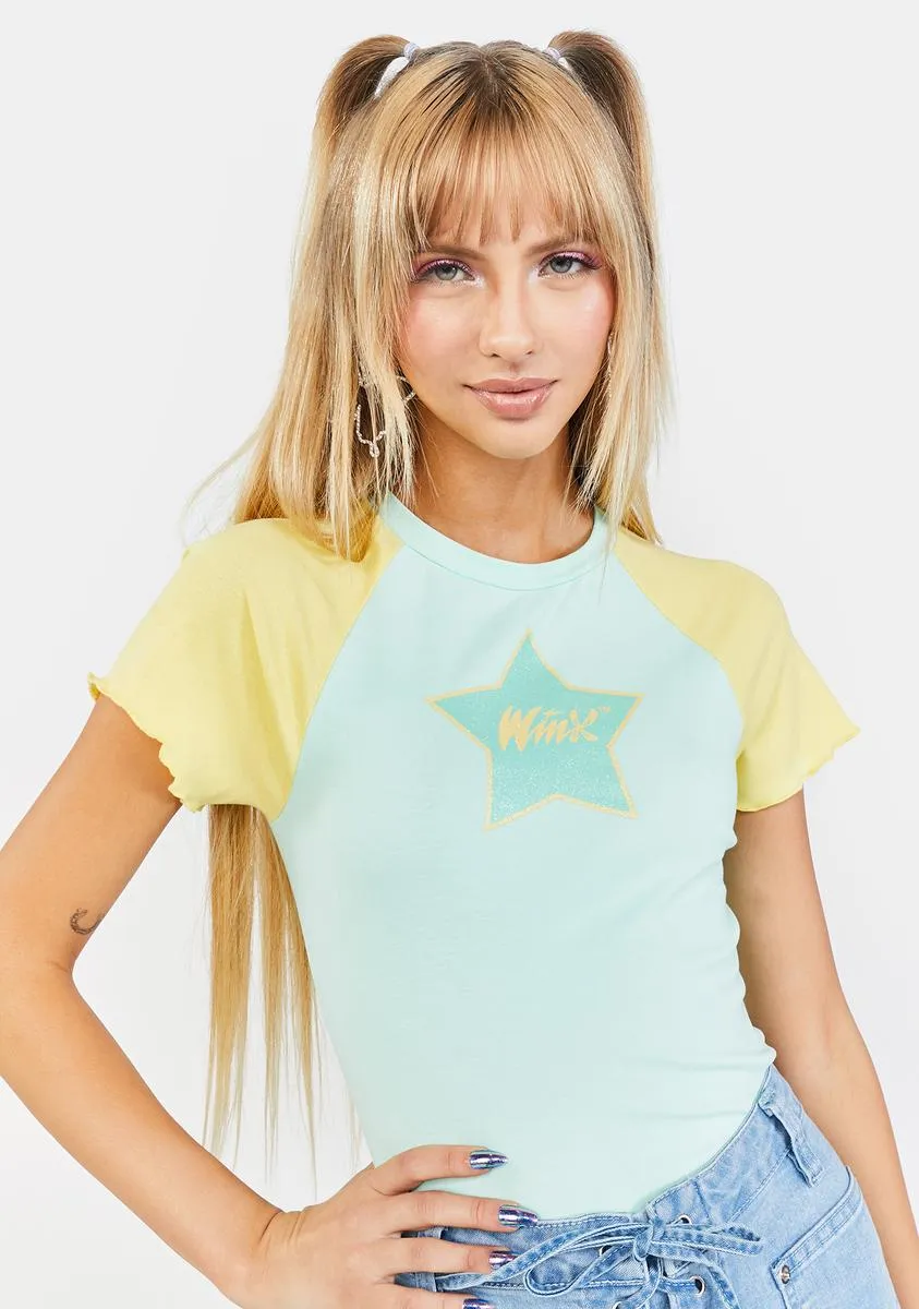 She's Bloomin' Star Raglan Tee sold by Dolls Kill