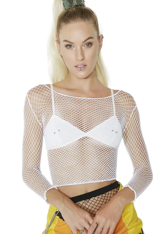 Dangerous Woman Fishnet Top sold by Dolls Kill
