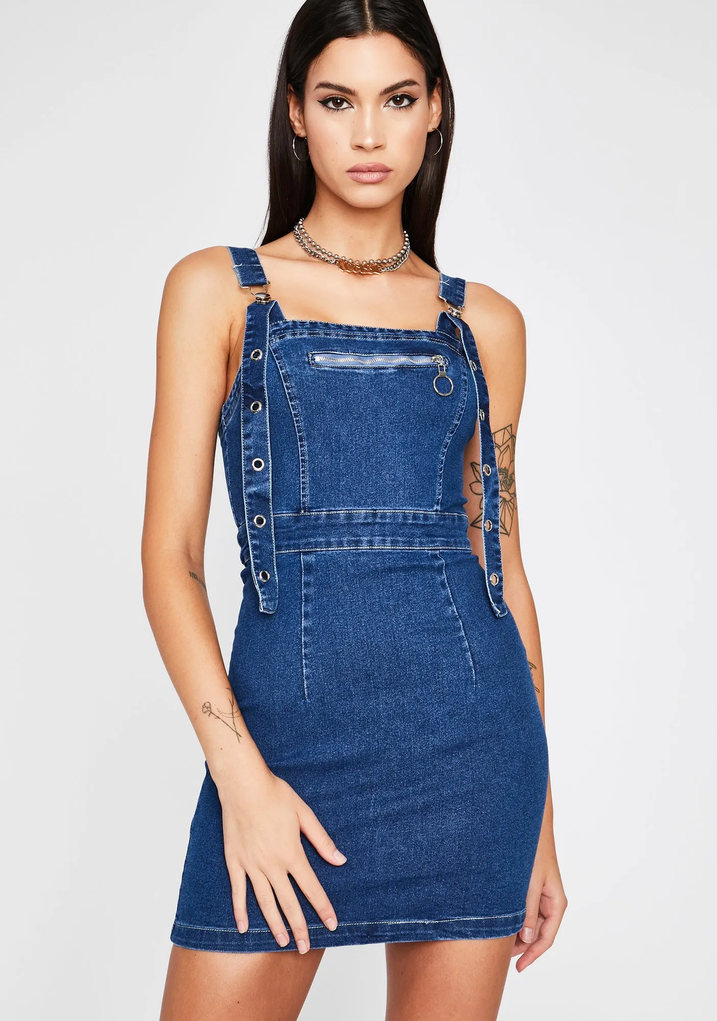 Itz Official Denim Dress sold by Dolls Kill