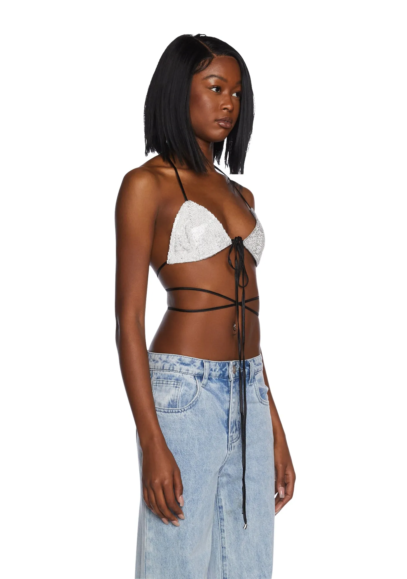 Drip Disorder Rhinestone Bra sold by Dolls Kill product image thumbnail 3