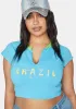 Plus Viva Brazil Crop Tee sold by Dolls Kill