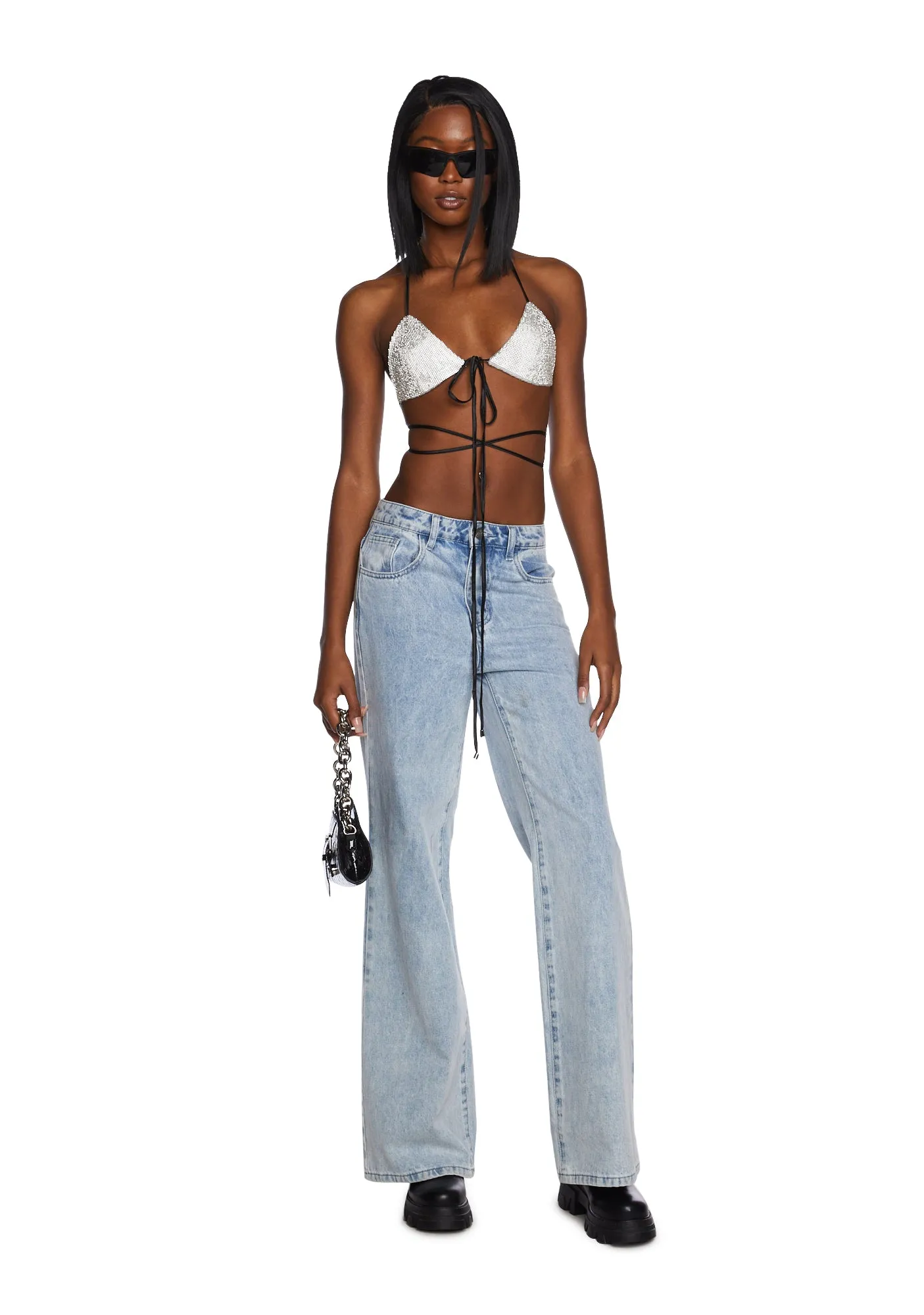 Drip Disorder Rhinestone Bra sold by Dolls Kill product image thumbnail 2