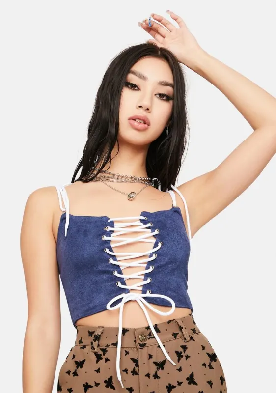 Denim Cami Top sold by Dolls Kill