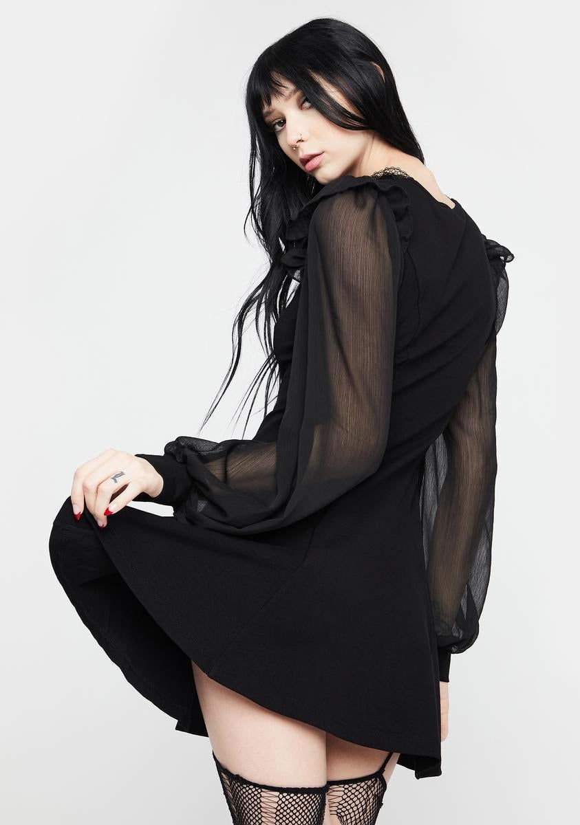Gothic Mesh Sleeve Dress sold by Dolls Kill product image thumbnail 4