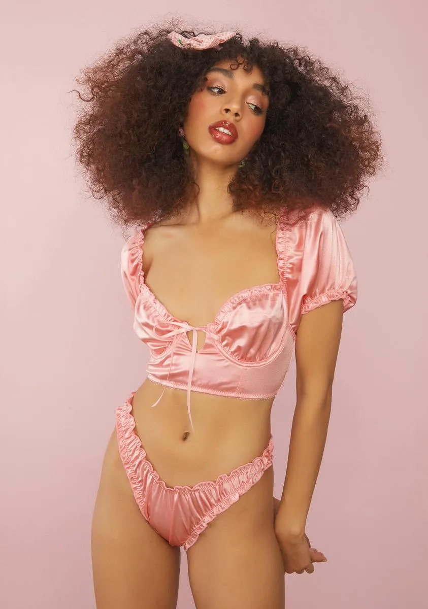 Rose Hidden Gem Satin Set sold by Dolls Kill product image thumbnail 2