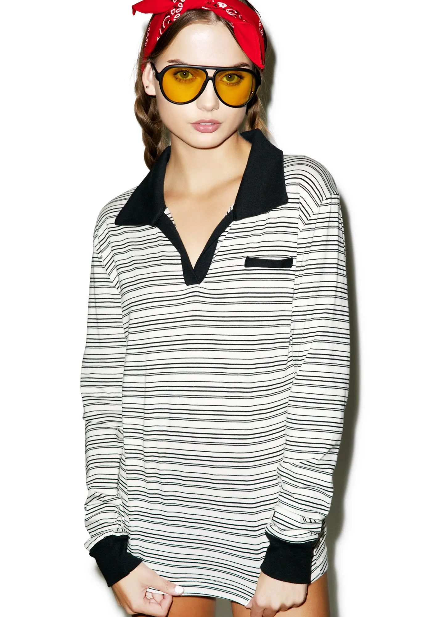 Miller Stripe Polo sold by Dolls Kill product image thumbnail 5