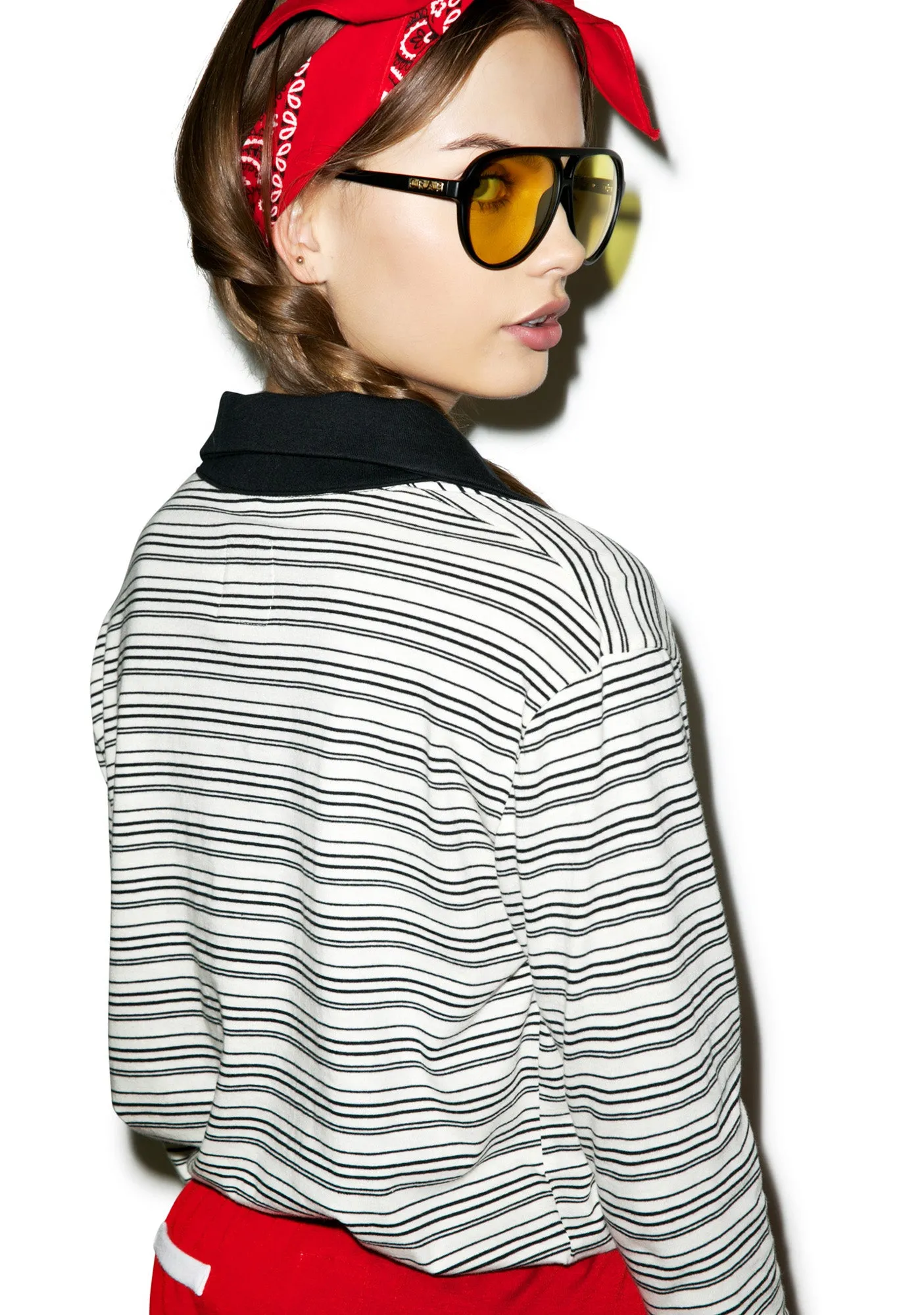 Miller Stripe Polo sold by Dolls Kill product image thumbnail 3