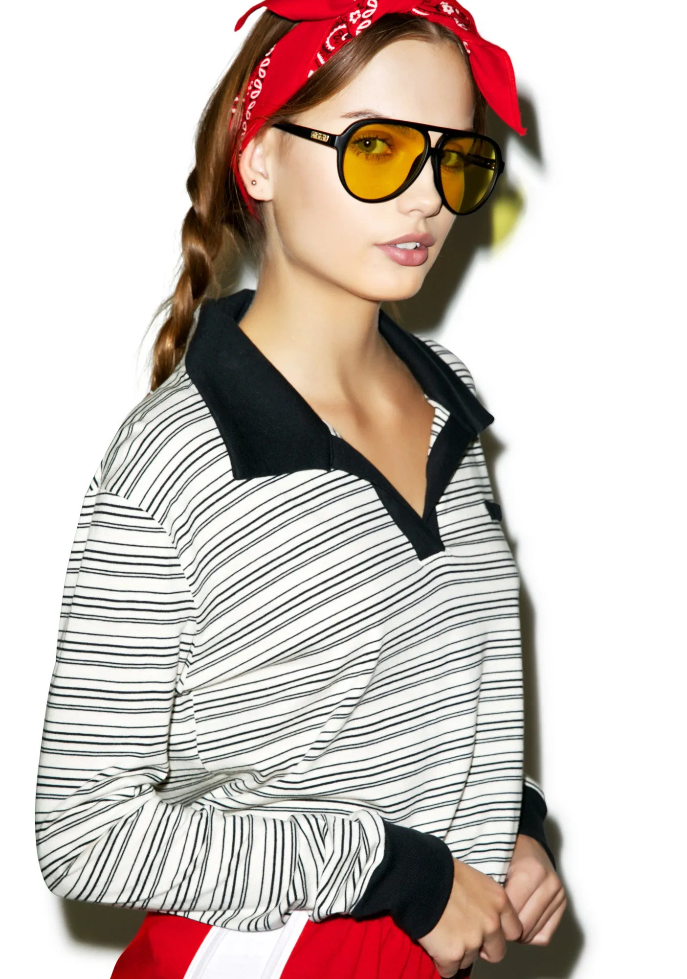 Miller Stripe Polo sold by Dolls Kill product image thumbnail 4