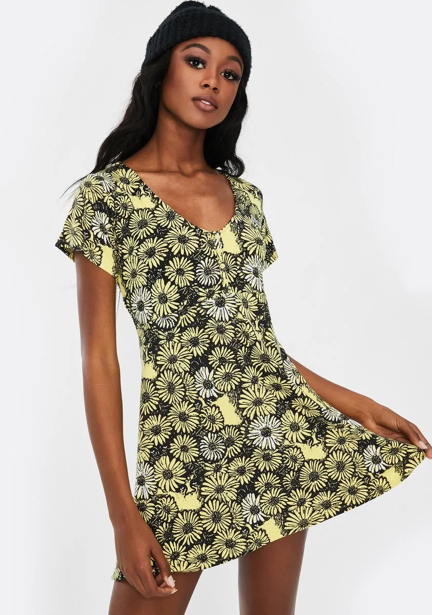 Pedal Floral Mini Dress sold by Dolls Kill