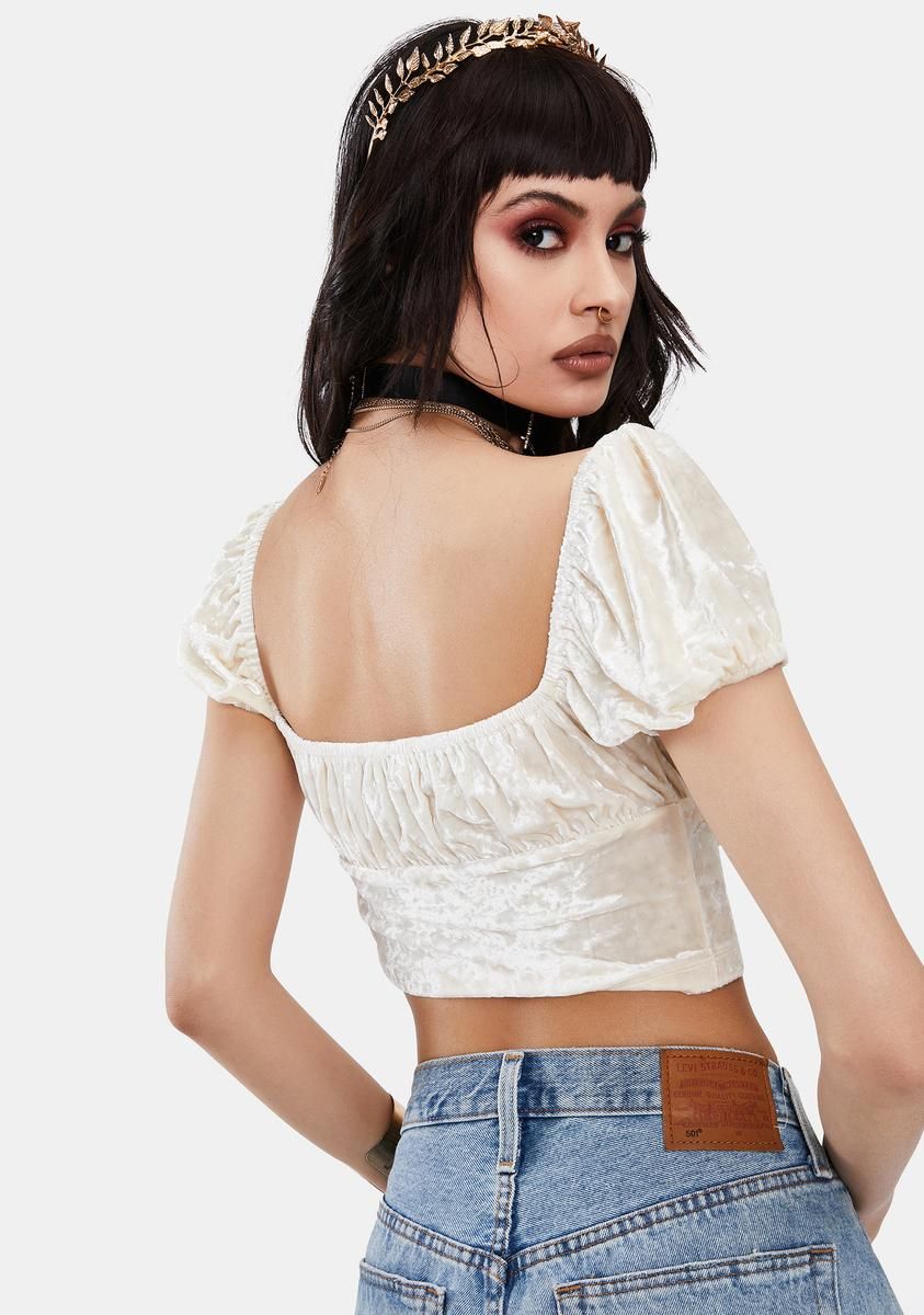 Embrace The Drama Crushed Velvet Top sold by Dolls Kill product image thumbnail 4