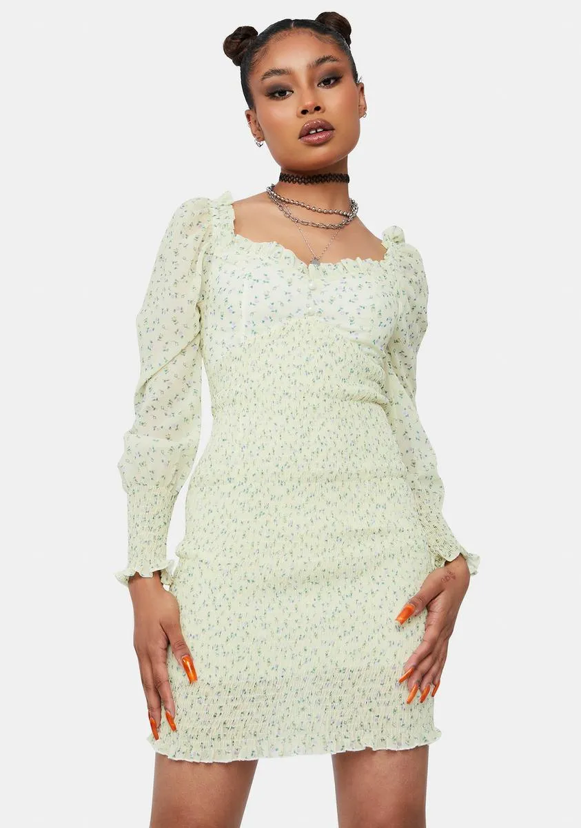 Bright Breakup Szn Sheer Floral Mini Dress sold by Dolls Kill