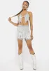 Silver It's Giving Glam Sequin Fringe Set sold by Dolls Kill
