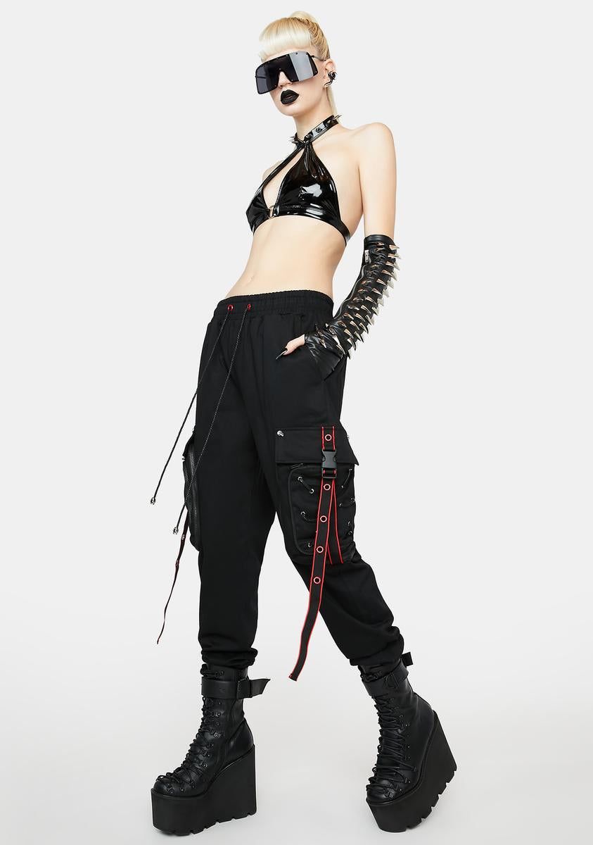 Red Detail Cargo Pants sold by Dolls Kill product image thumbnail 2