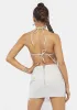 Silver It's Giving Glam Sequin Fringe Set sold by Dolls Kill
