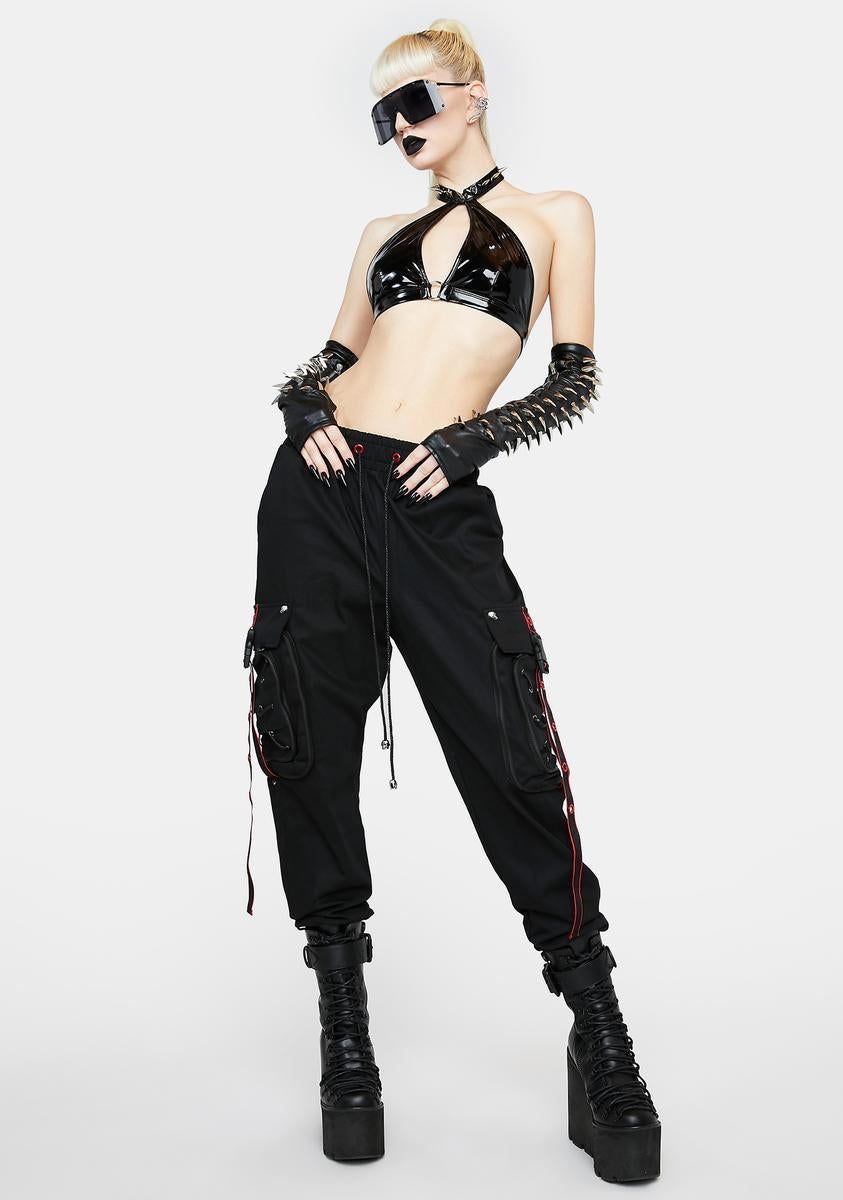 Red Detail Cargo Pants sold by Dolls Kill product image thumbnail 3