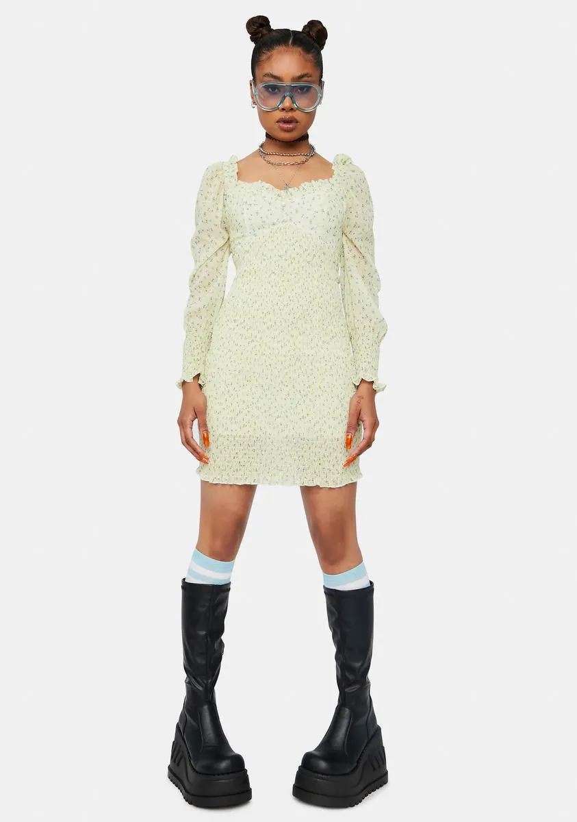 Bright Breakup Szn Sheer Floral Mini Dress sold by Dolls Kill product image thumbnail 3