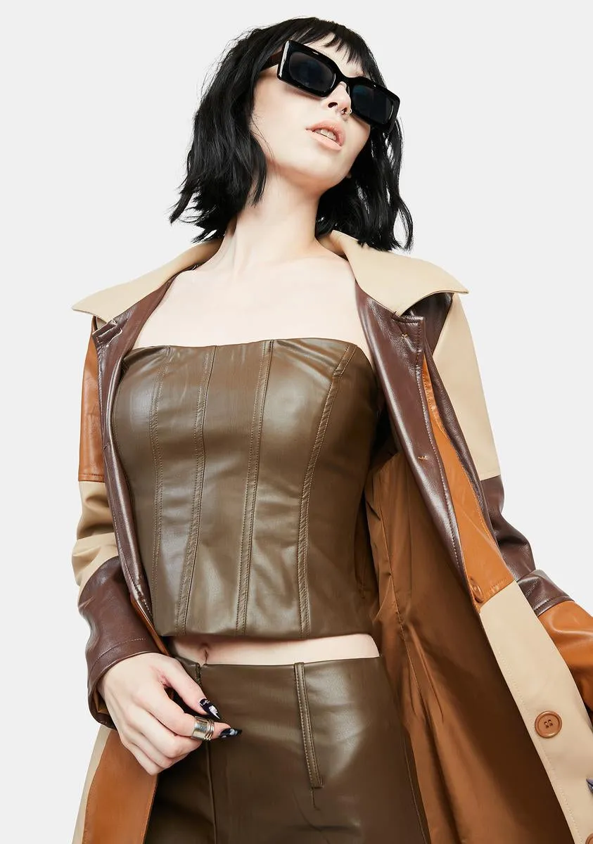 High Rise Nights Vegan Leather Corset Top sold by Dolls Kill product image thumbnail 2
