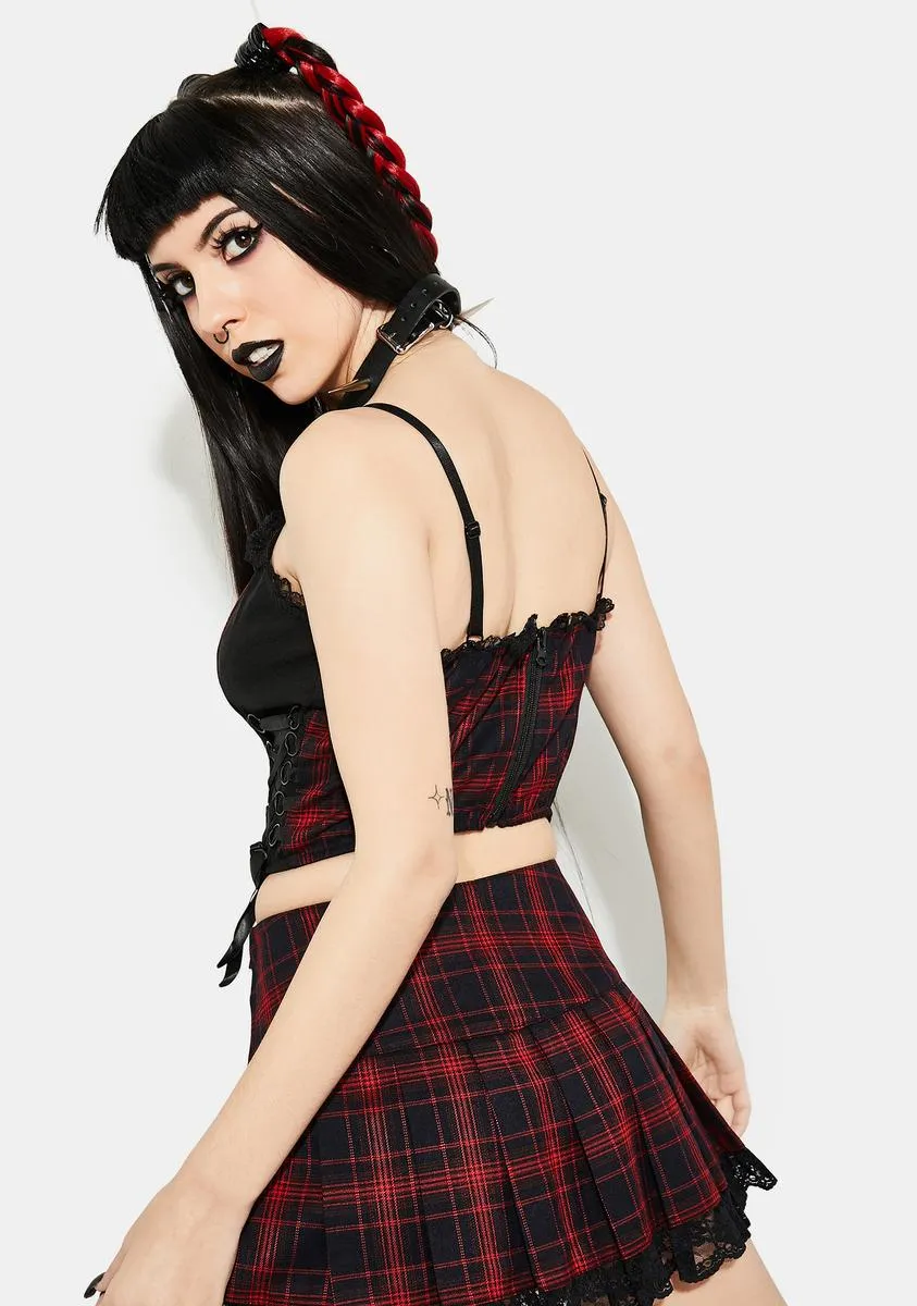 Born To Burn Plaid Crop Tank sold by Dolls Kill product image thumbnail 4