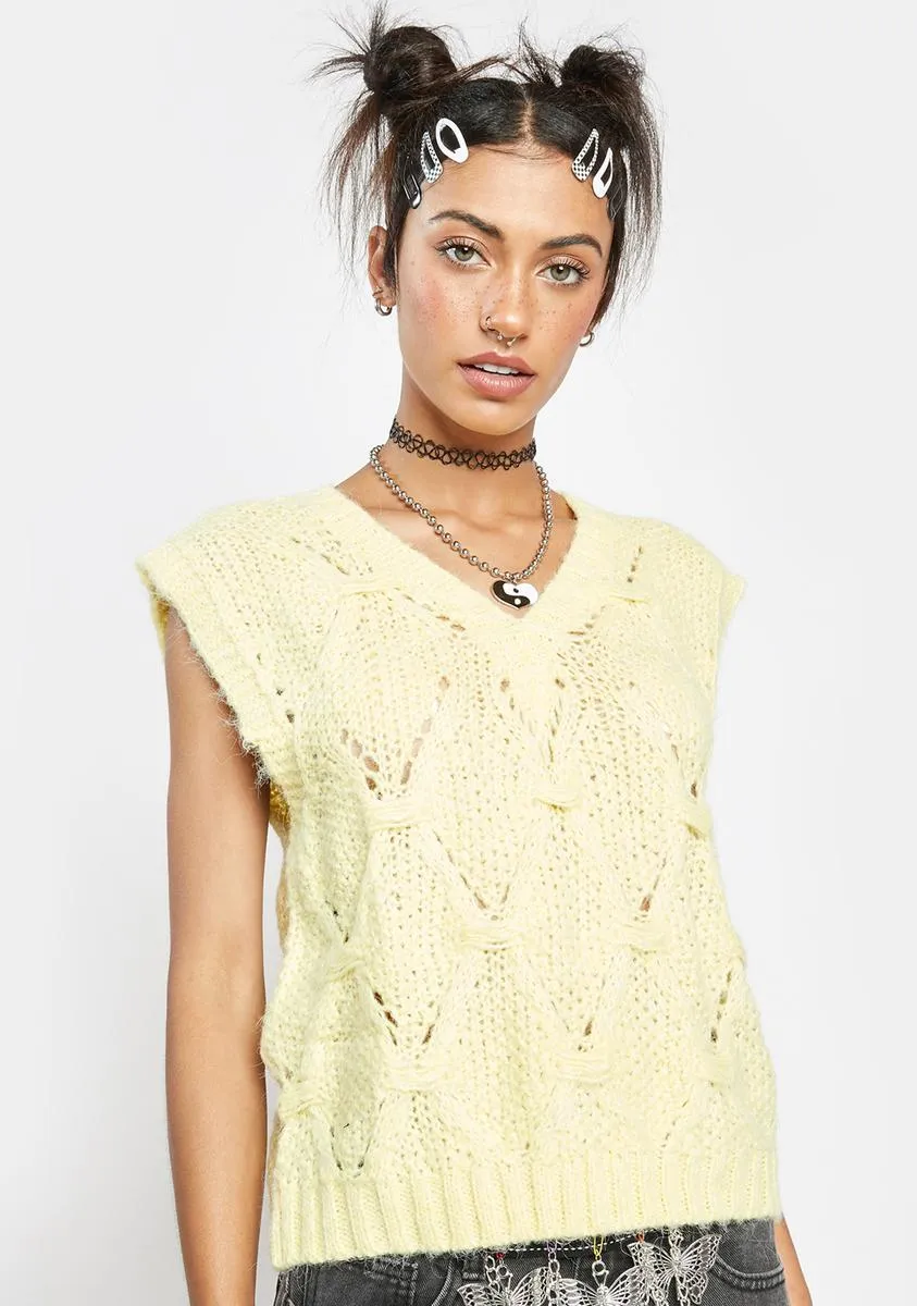 Custard Sweater Vest sold by Dolls Kill