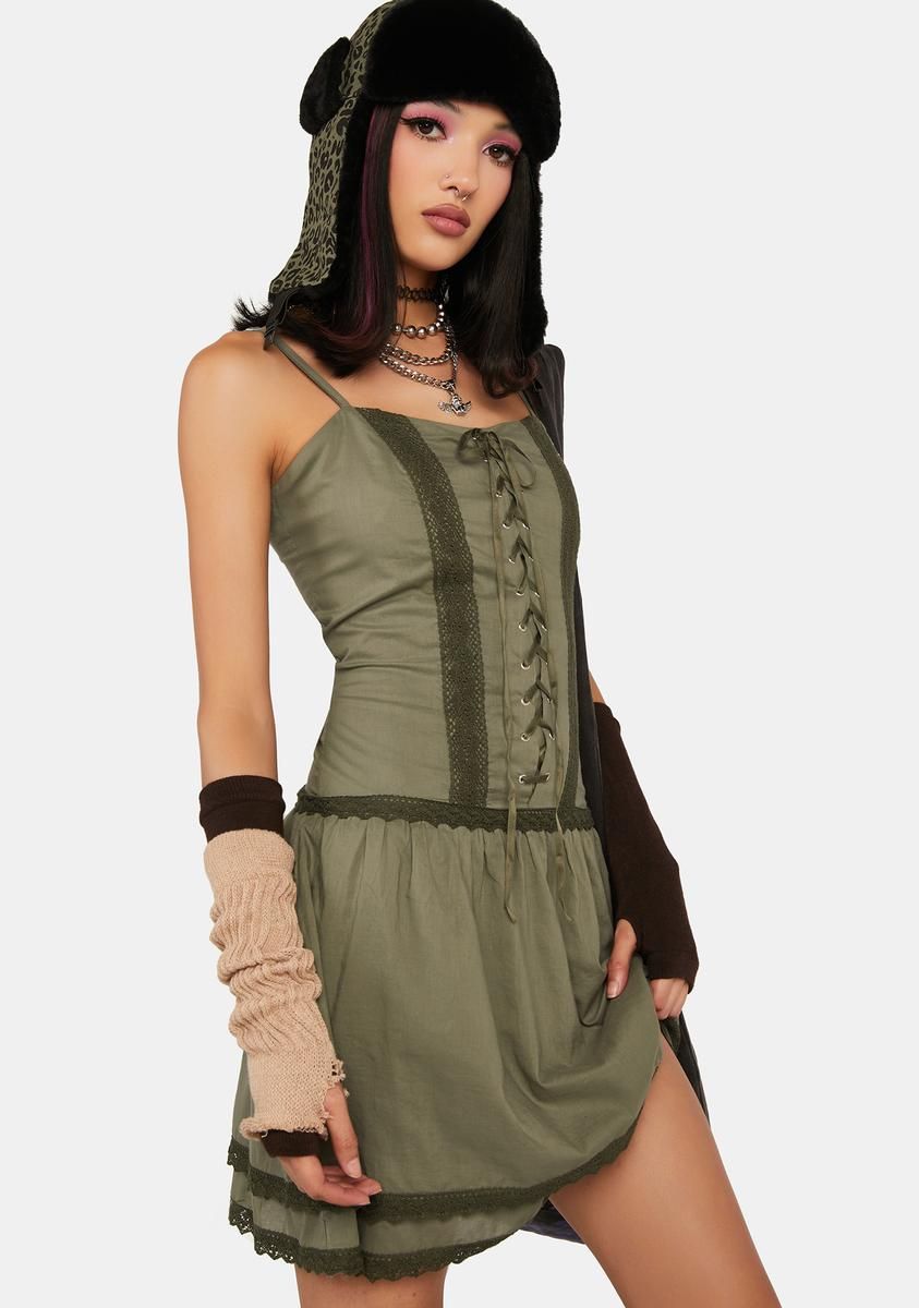 Dana Lace Up Corset Dress sold by Dolls Kill product image thumbnail 2