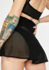 Black Mesh Skater Skirt sold by Dolls Kill