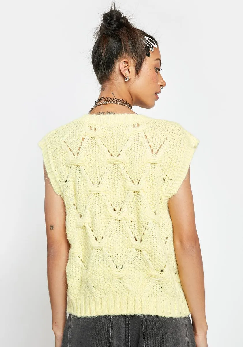 Custard Sweater Vest sold by Dolls Kill product image thumbnail 4