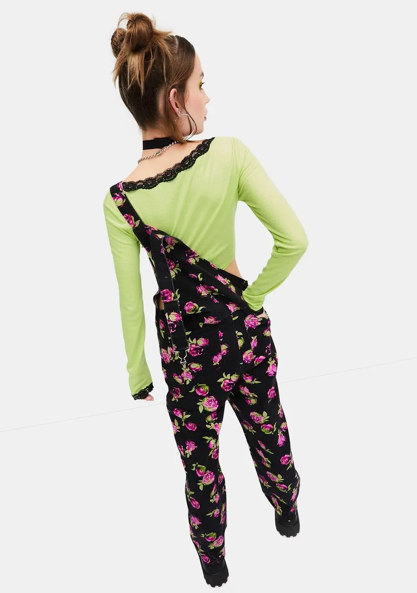 Lime Highly Selective Pointelle Lace Crop Top sold by Dolls Kill product image thumbnail 4