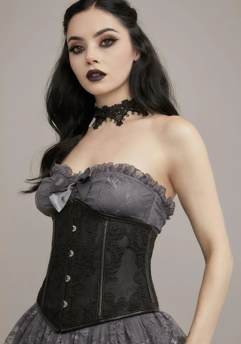 Heart Goes Last Lace Corset Top sold by Dolls Kill