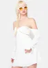 Champagne For Breakfast Off Shoulder Dress sold by Dolls Kill