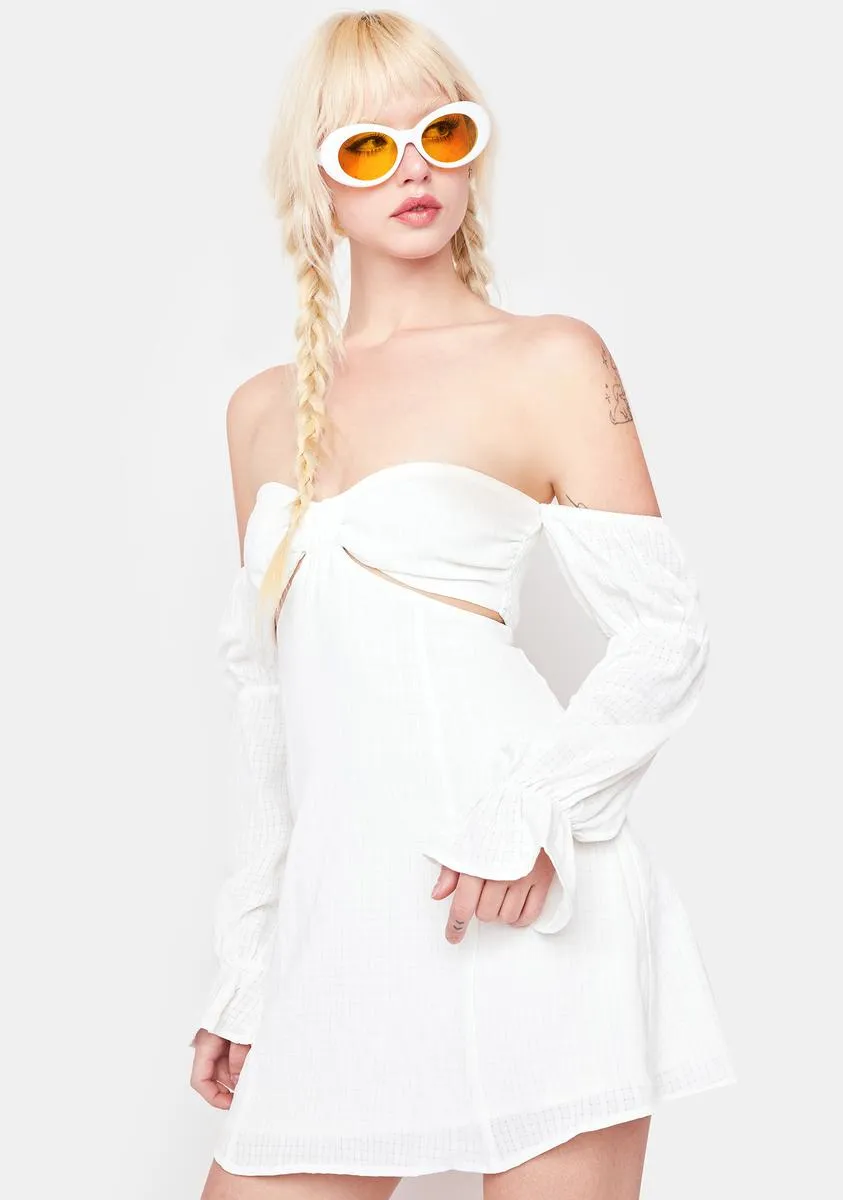 Champagne For Breakfast Off Shoulder Dress sold by Dolls Kill product image thumbnail 2