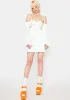 Champagne For Breakfast Off Shoulder Dress sold by Dolls Kill