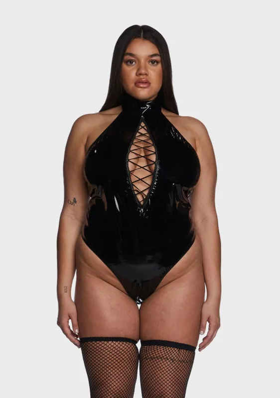 Plus Brand New Funk Vinyl Bodysuit sold by Dolls Kill