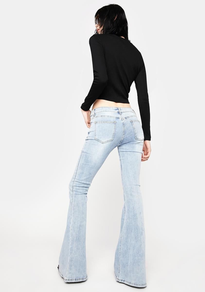 Rhapsody Low Rise Flare Jeans sold by Dolls Kill product image thumbnail 4