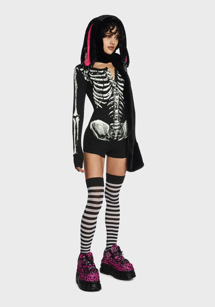 Rib By Rib Long Sleeve Romper sold by Dolls Kill product image thumbnail 3