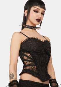 Lace Corset Top sold by Dolls Kill