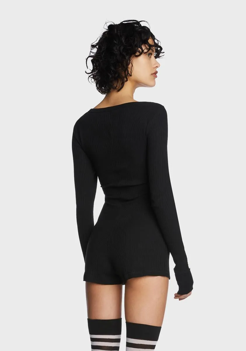 Rib By Rib Long Sleeve Romper sold by Dolls Kill product image thumbnail 5