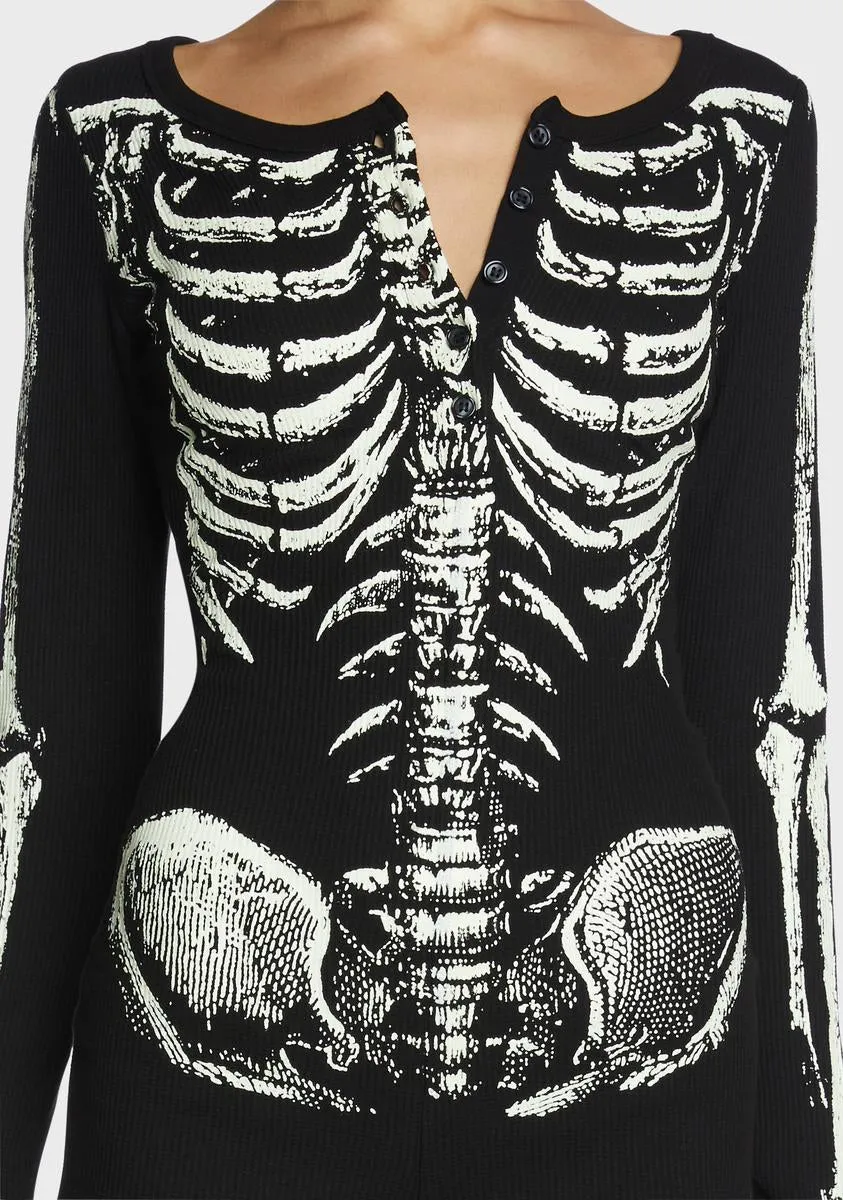 Rib By Rib Long Sleeve Romper sold by Dolls Kill product image thumbnail 2