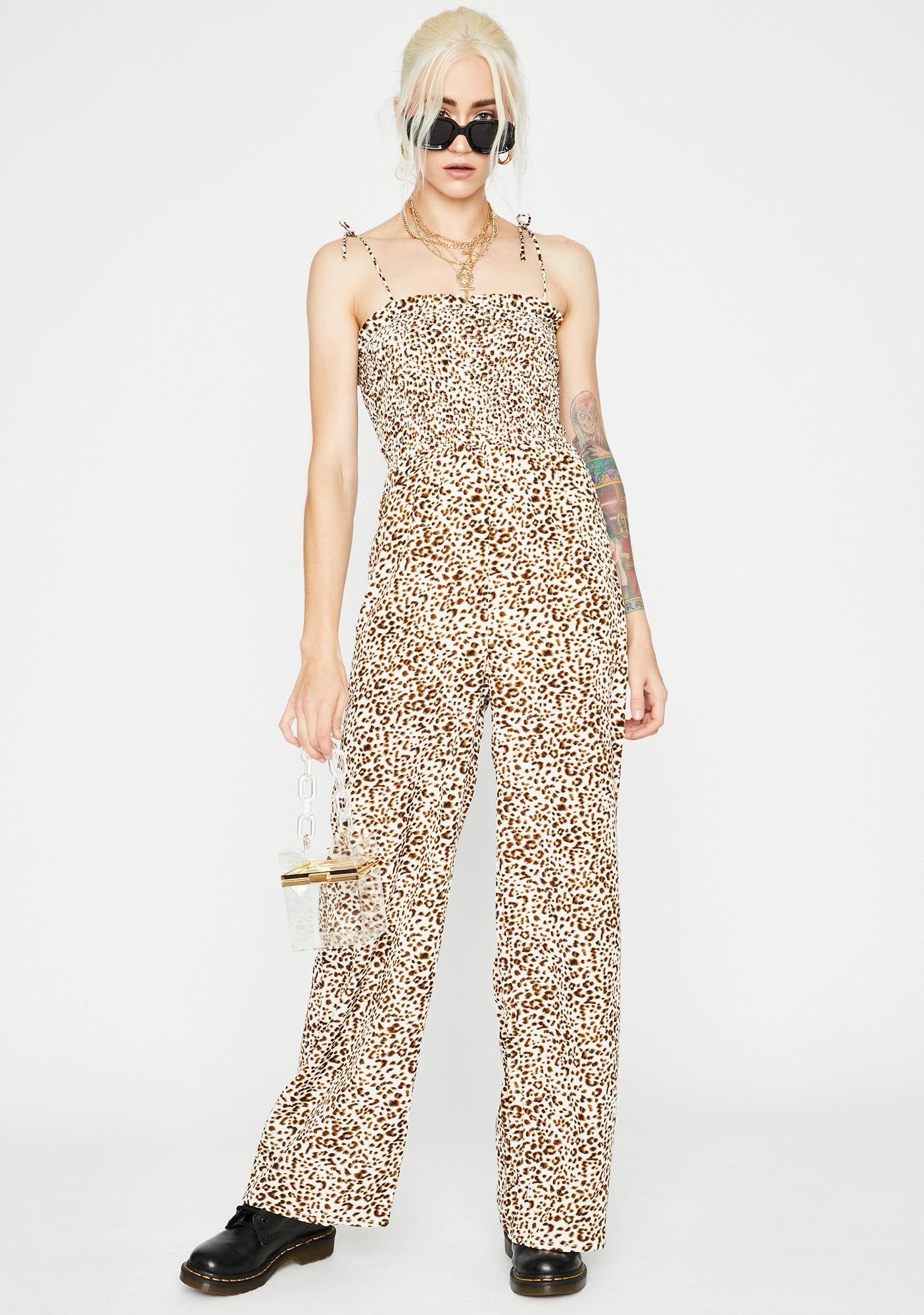 Kitten Club Leopard Jumpsuit sold by Dolls Kill