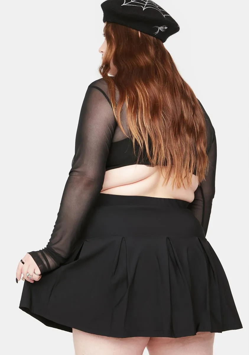 Plus Sinful Candy Coated Kiss Pleated Skirt sold by Dolls Kill product image thumbnail 4