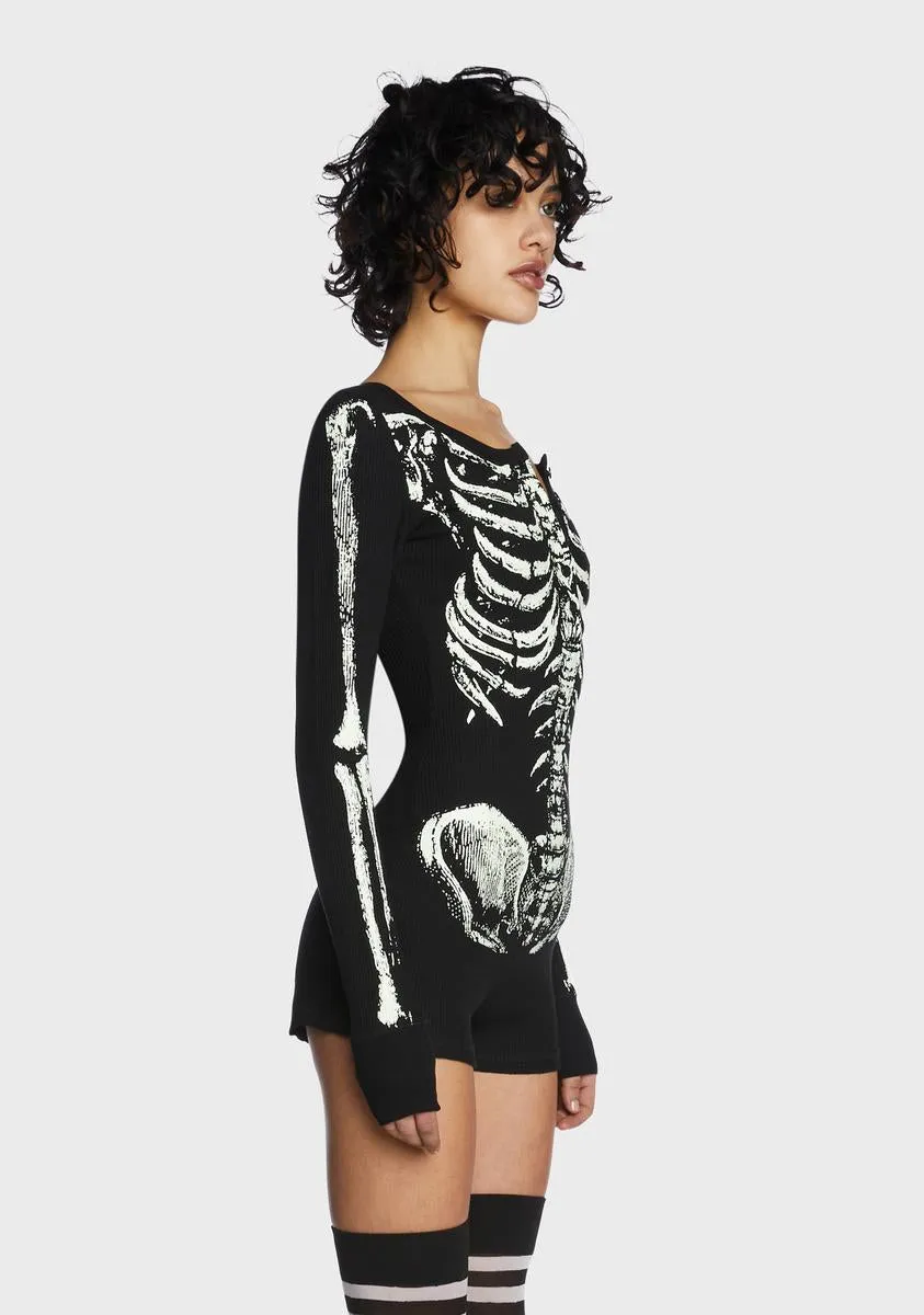 Rib By Rib Long Sleeve Romper sold by Dolls Kill product image thumbnail 4