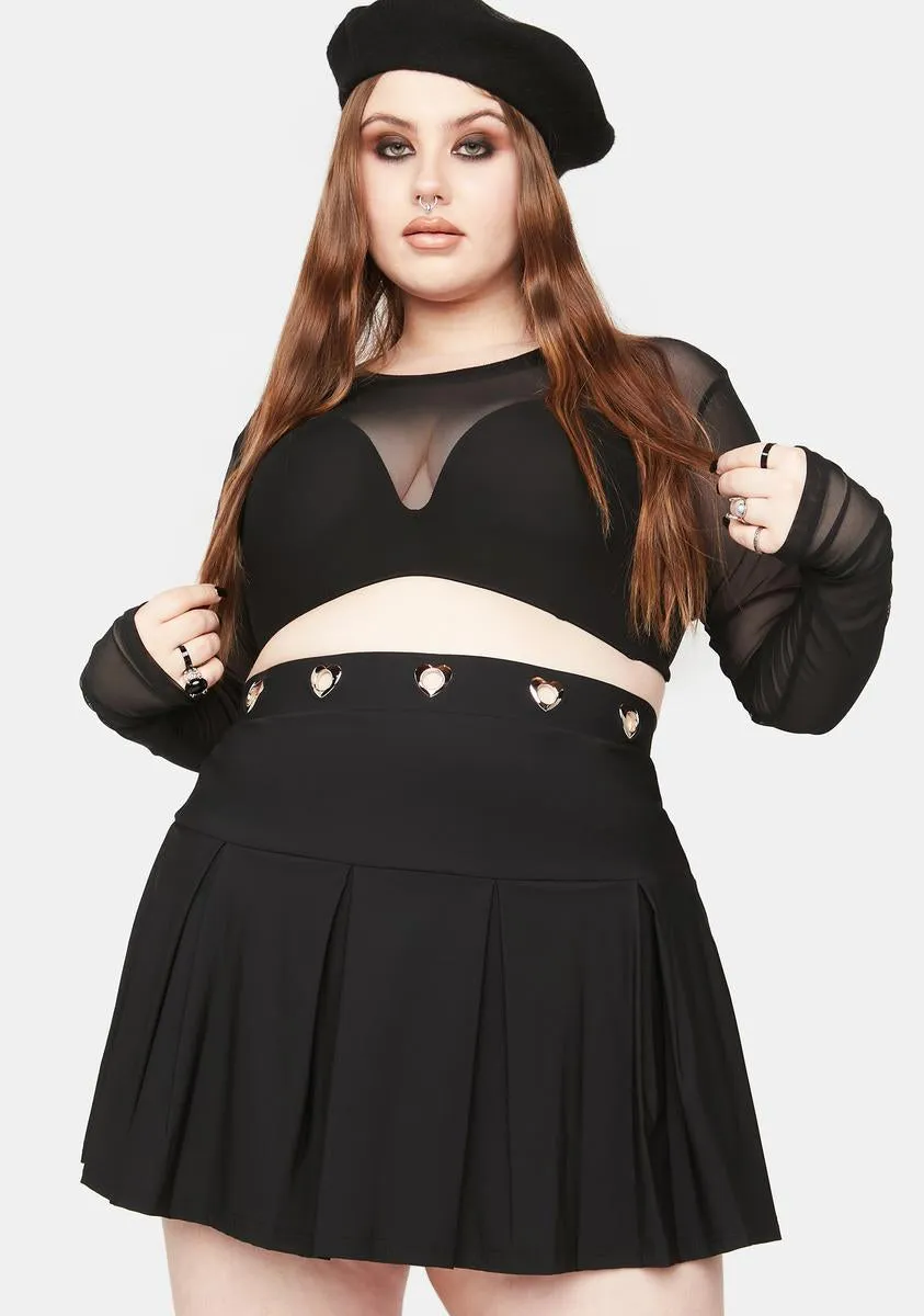 Plus Sinful Candy Coated Kiss Pleated Skirt sold by Dolls Kill product image thumbnail 2