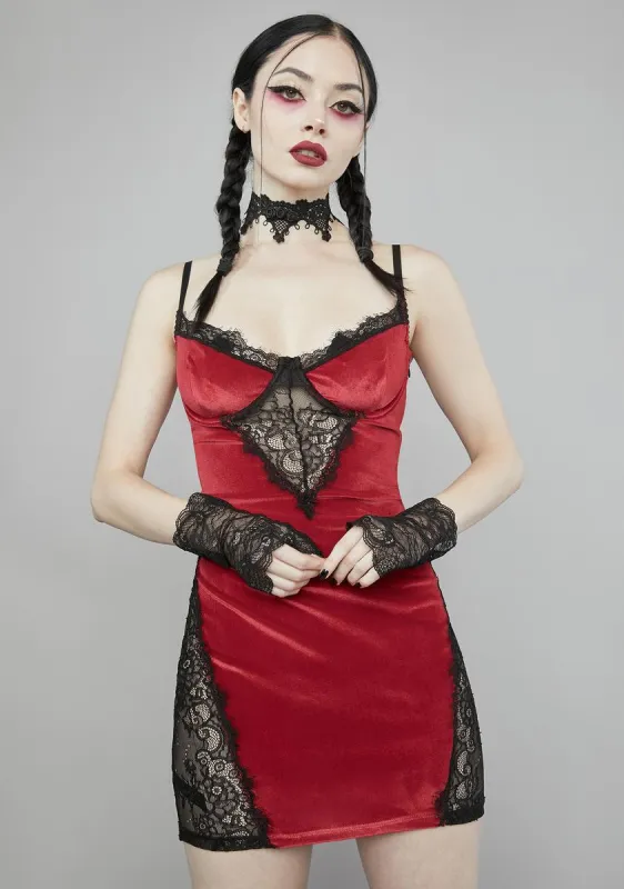 Unearthly Allure Velvet Dress sold by Dolls Kill