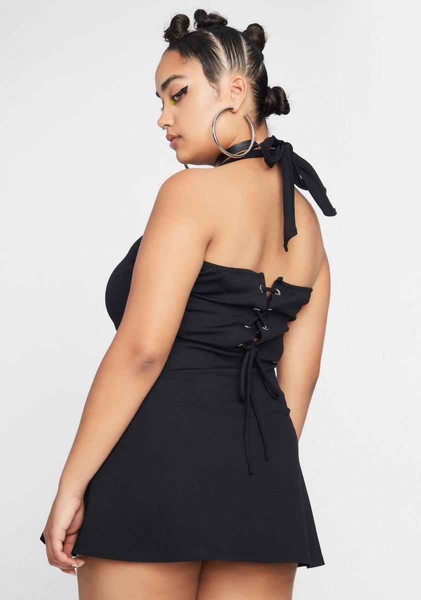 Plus Midnight Got Spirit Flared Mini Dress sold by Dolls Kill product image thumbnail 4