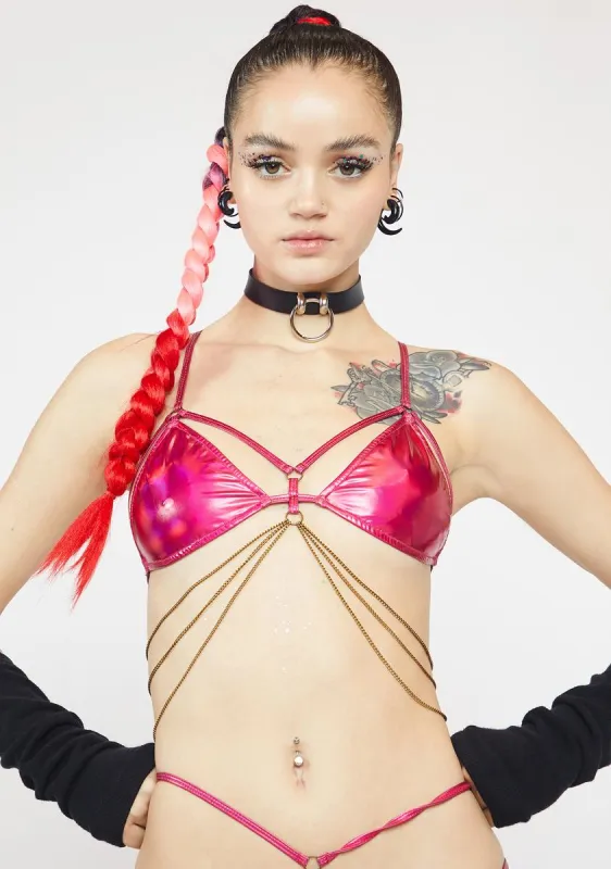 Sweet Digital Ecstasy Harness Top sold by Dolls Kill