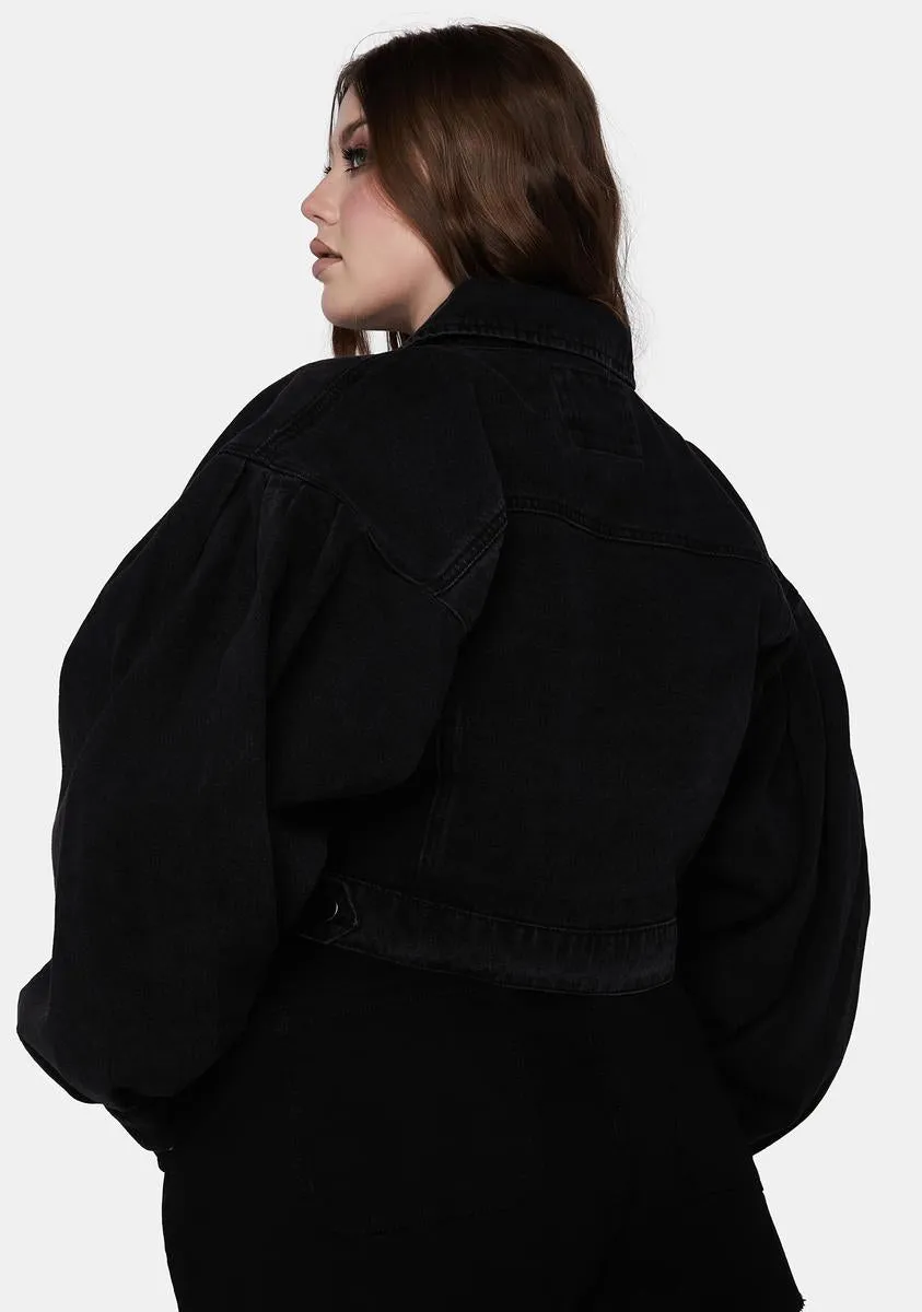 Plus Set Em Straight Cropped Jacket sold by Dolls Kill product image thumbnail 4